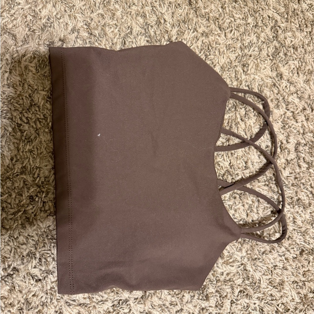 Brown Strappy Crop Top